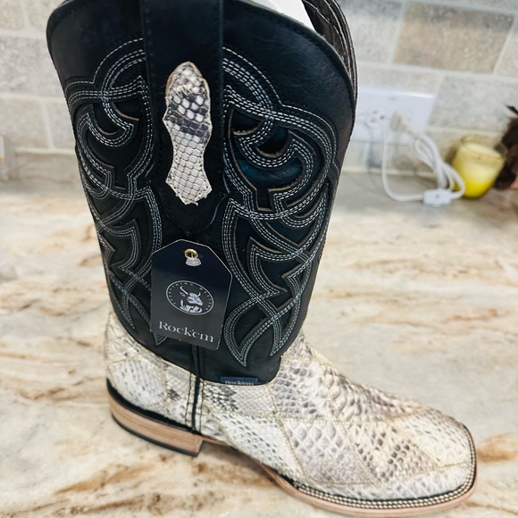 Python Skin Men’s Boots - Picture 1 of 3